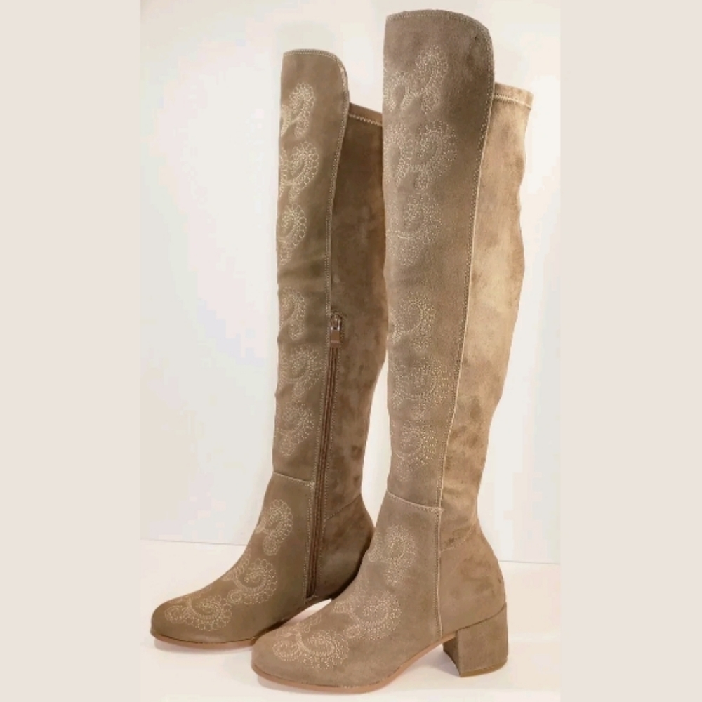SBICCA Over The Knee Suede Leather Boots, Size 6.5